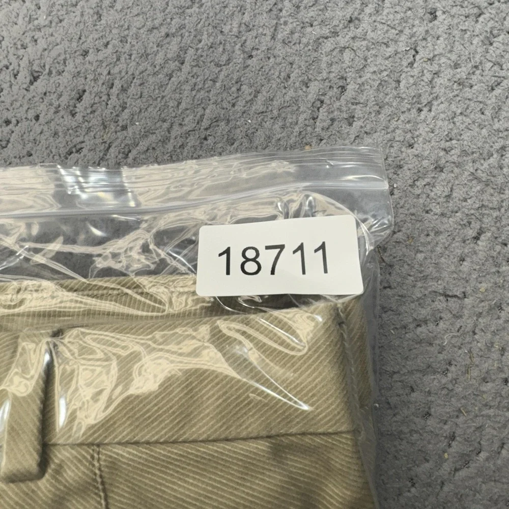 Peter Millar Pants Men 36x27 Tan Khaki Chinos Corduroy Wool Blend Casual Flat